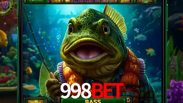 Personagem de peixe pescador do popular jogo de slot com tema de pescaria, uma das emocionantes opções de caça-níqueis para jogar e ganhar no cassino 998BET.